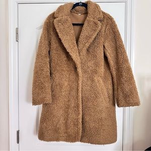 Uniqlo Sherpa Pile-Lined Fleece Tailored Coat